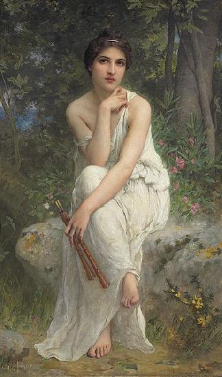 Charles-Amable Lenoir Flute Player oil painting image